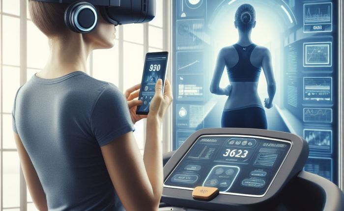 Löpning på löpband i virtual realty